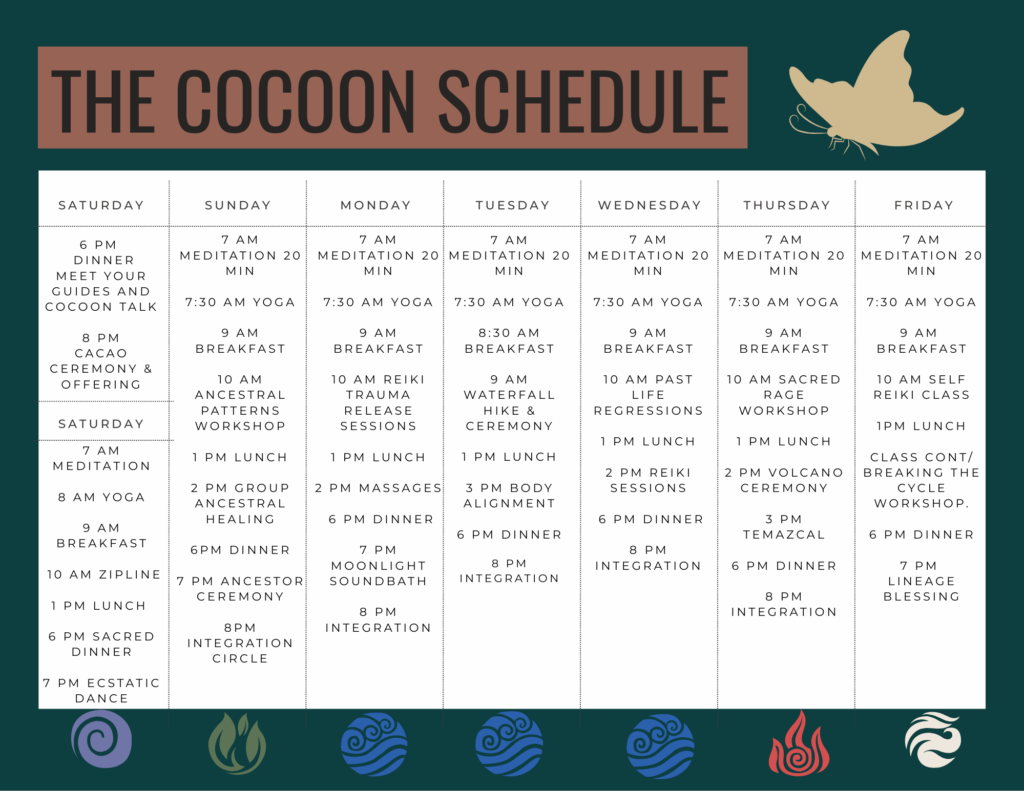 Example of our structure to operate within during a retreat.
