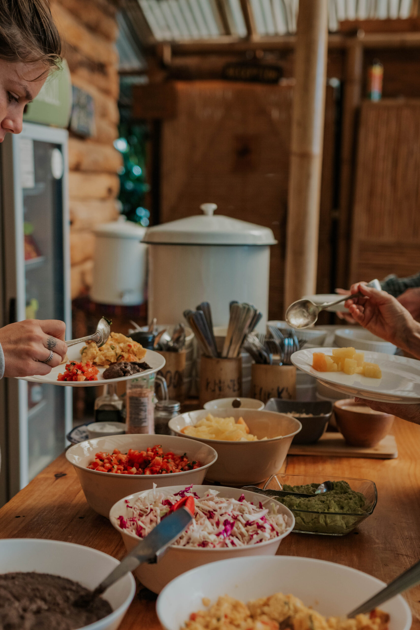 A meal served at the retreat