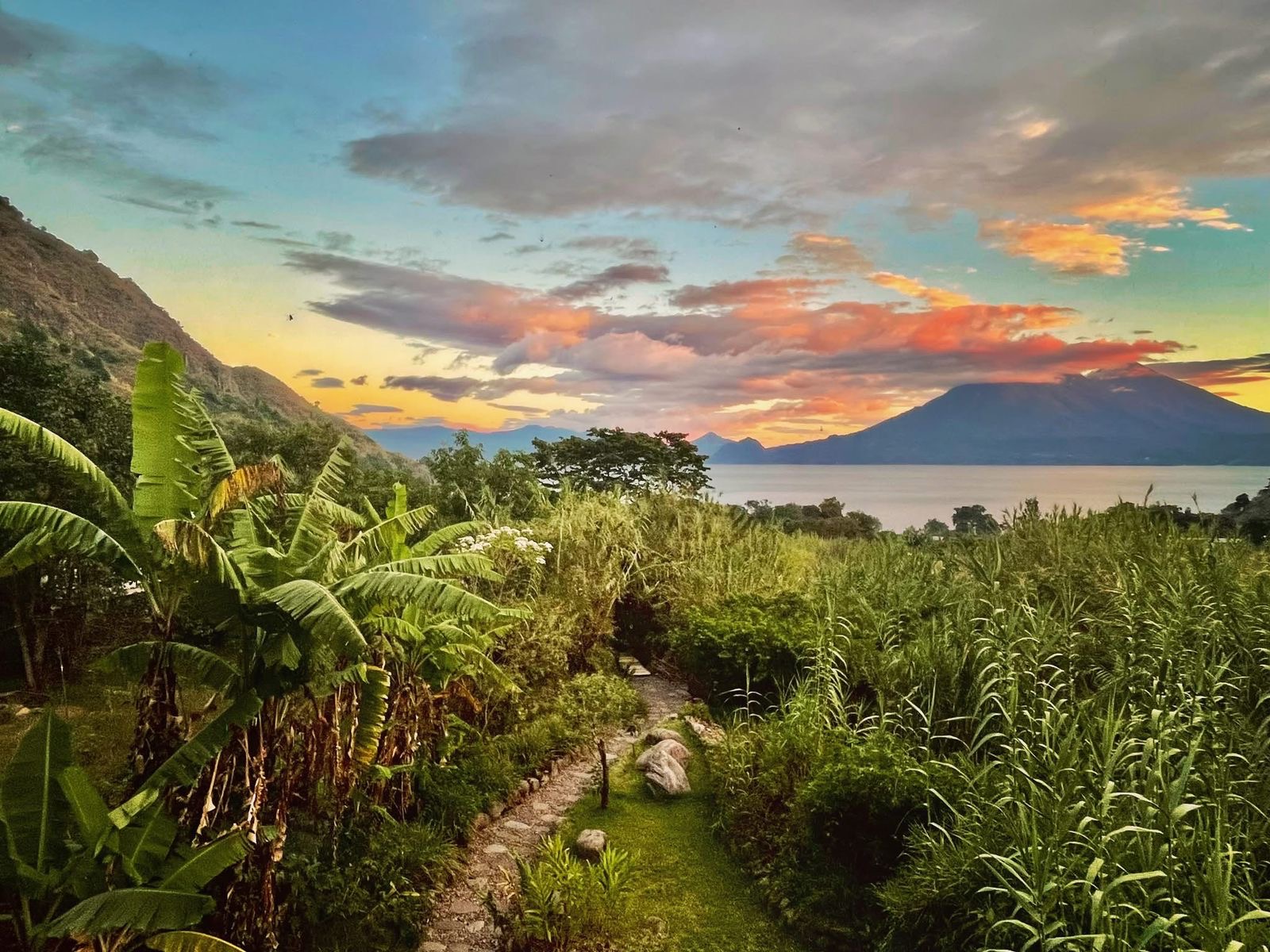Moth 4 Lake Atitlán panorama — The Moth men's healing retreat location, Guatemala