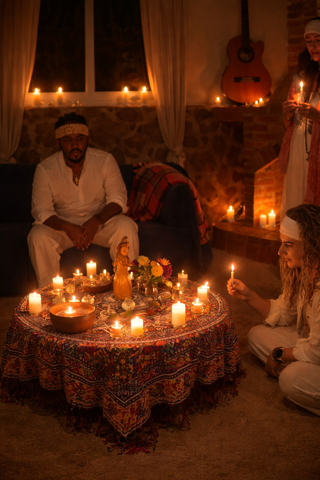 Sacred ceremony at The Cocoon women's retreat in Guatemala