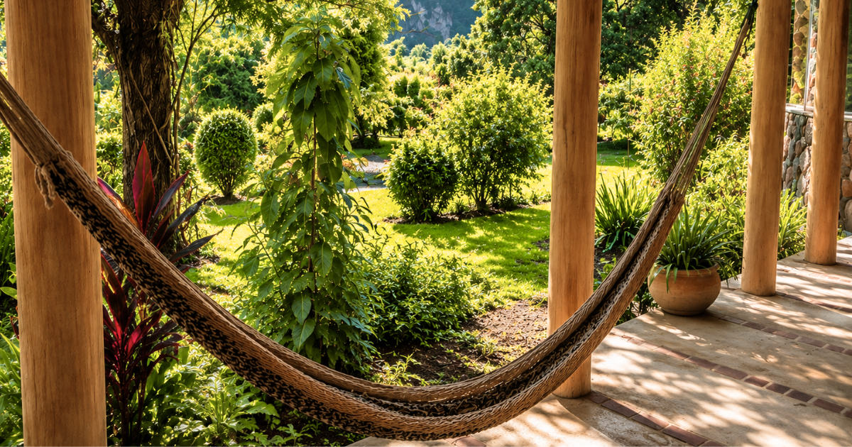 Caterpillar | Private Healing Retreat 5 The backyard and hammock at Tori and Tye's home near Lake Atitlán